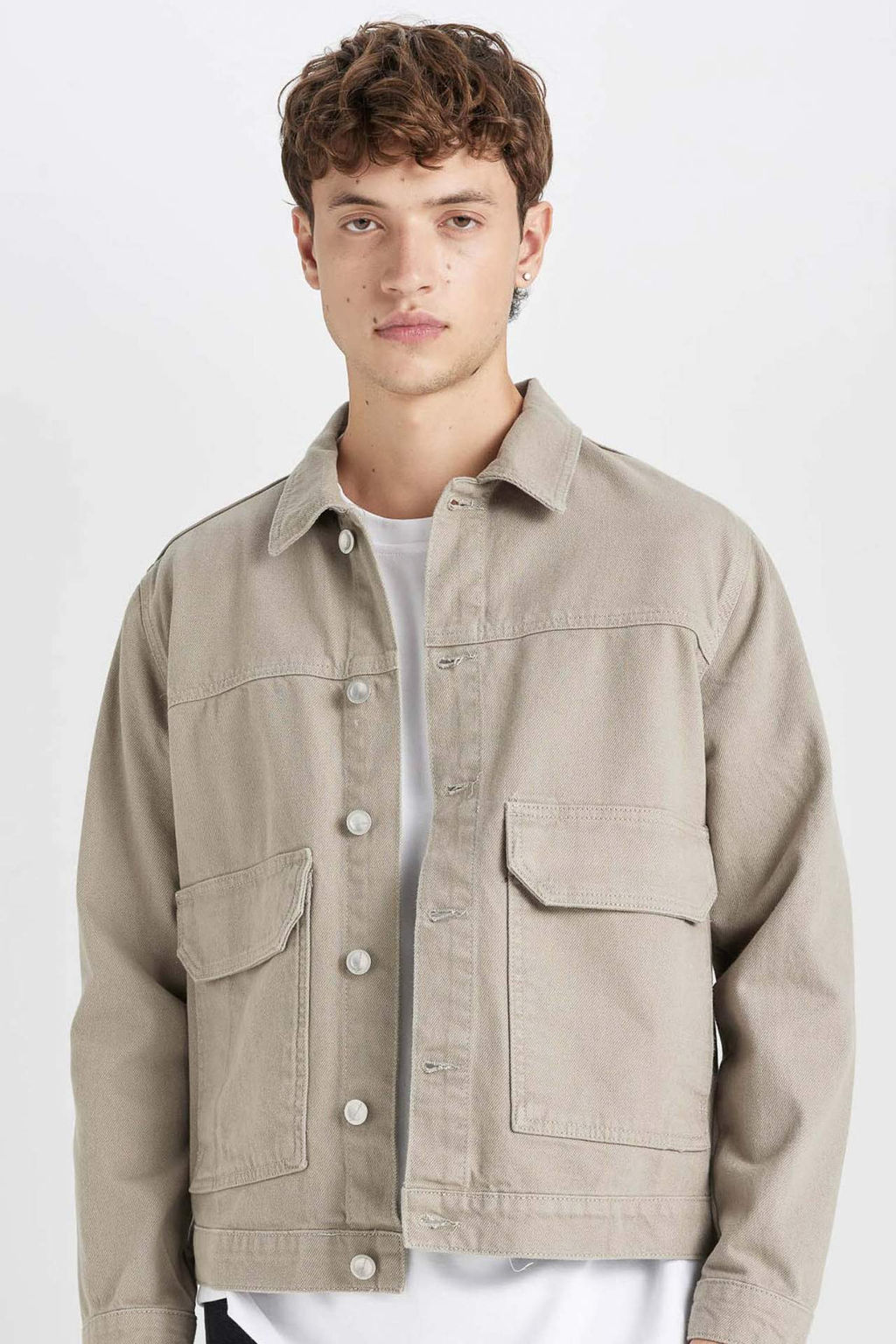 Slim Fit Dar Kesim Jean Ceket - Defacto фото 2