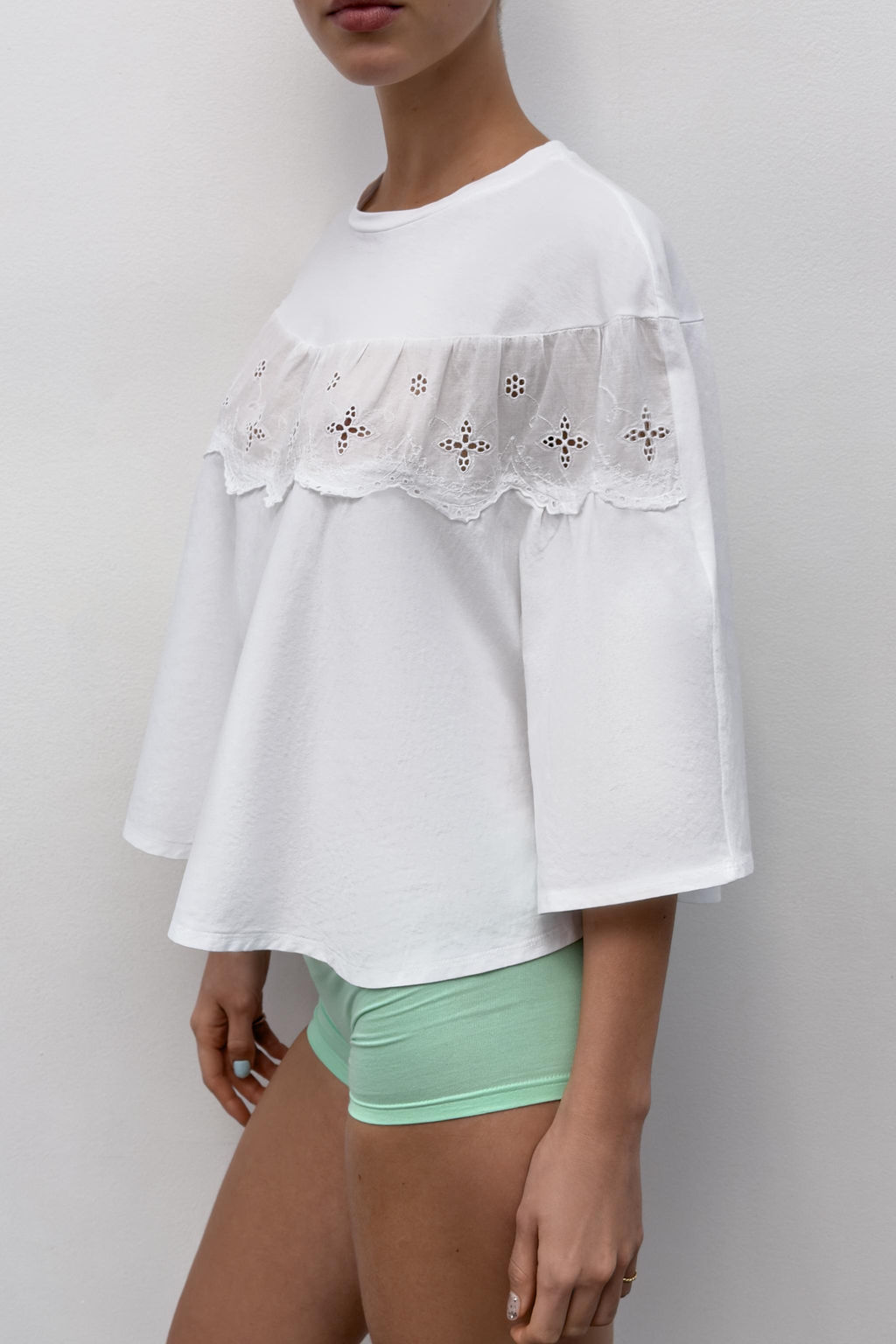 TOP CAPA BORDADOS / Blanco - Zara фото 3