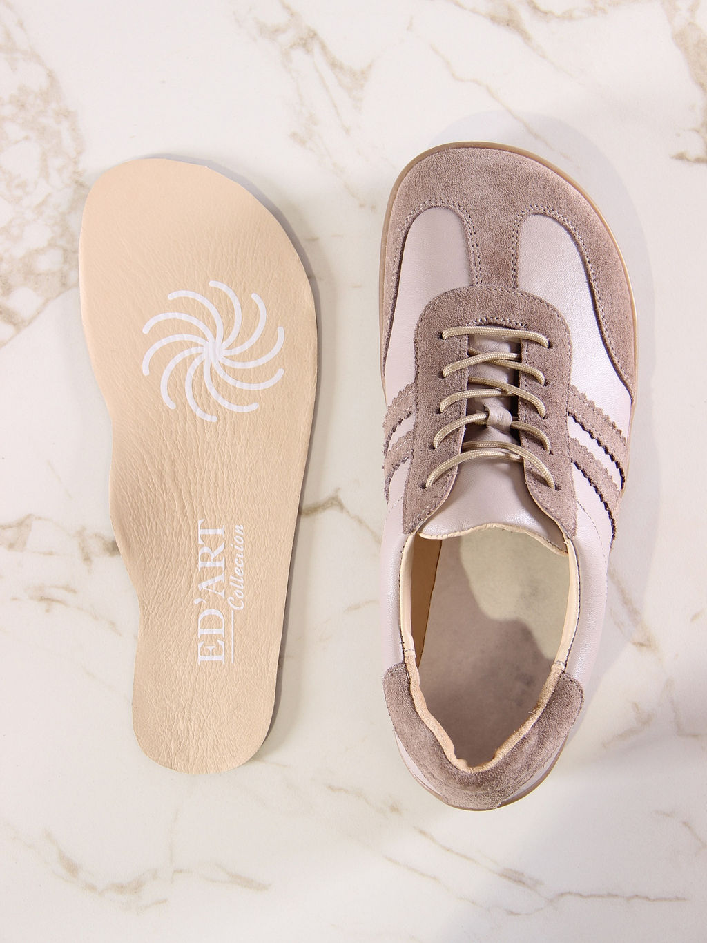 Босоногие кеды 184.natabr.Визон+капучино замша