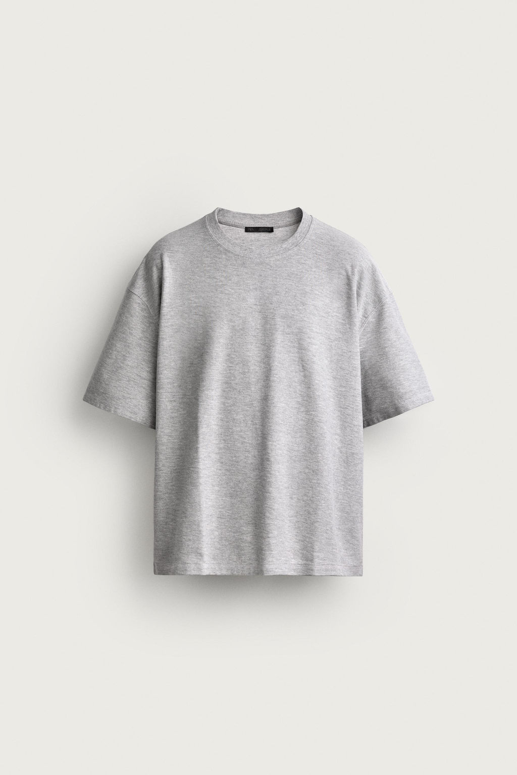 CAMISETA RELAXED FIT COSTURA / Gris vigor? - Zara фото 5