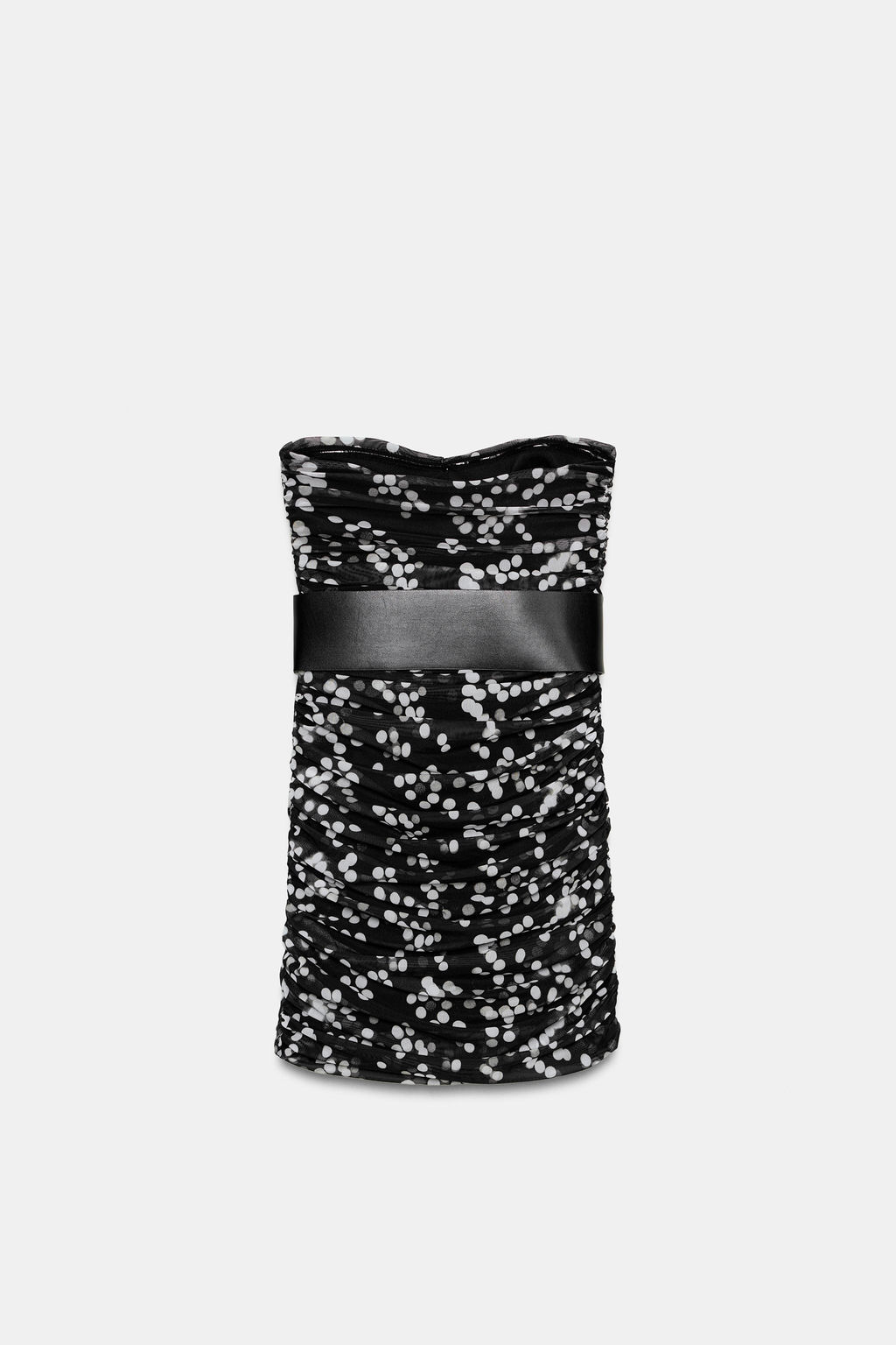 VESTIDO LUNARES CINTUR?N / Negro / Blanco - Zara фото 6