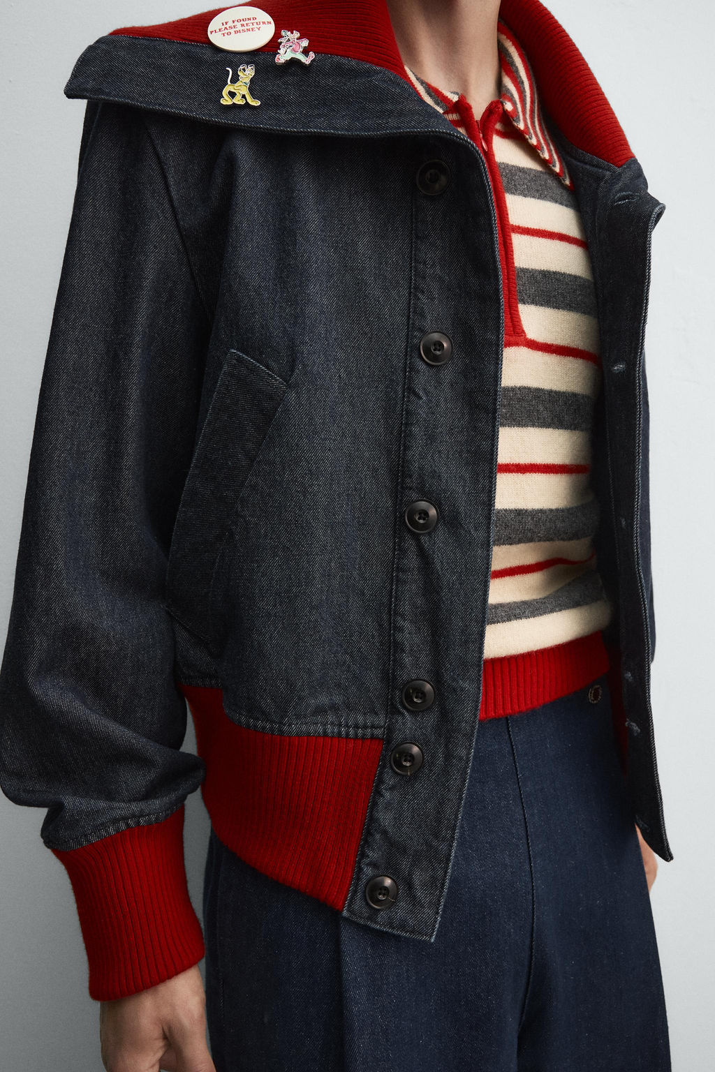 RIB DENIM JACKET HARRY LAMBERT FOR ZARA X DISNEY  фото 6