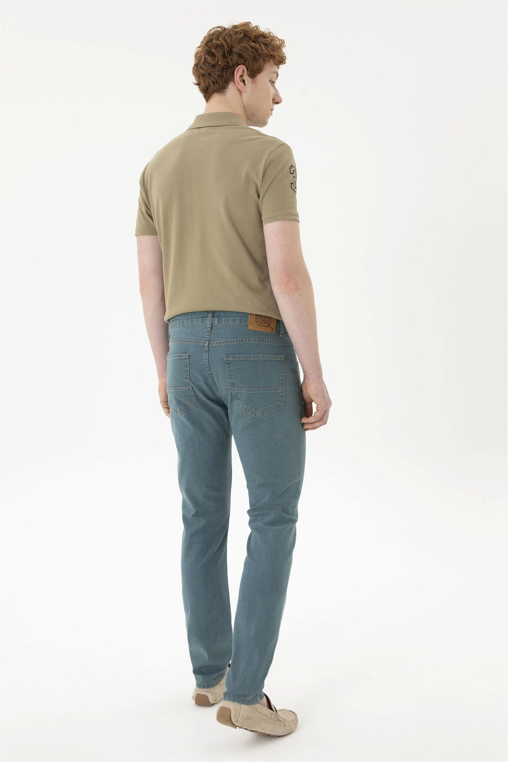 Мужские зеленые джинсовые брюки - U.s. polo assn фото 4