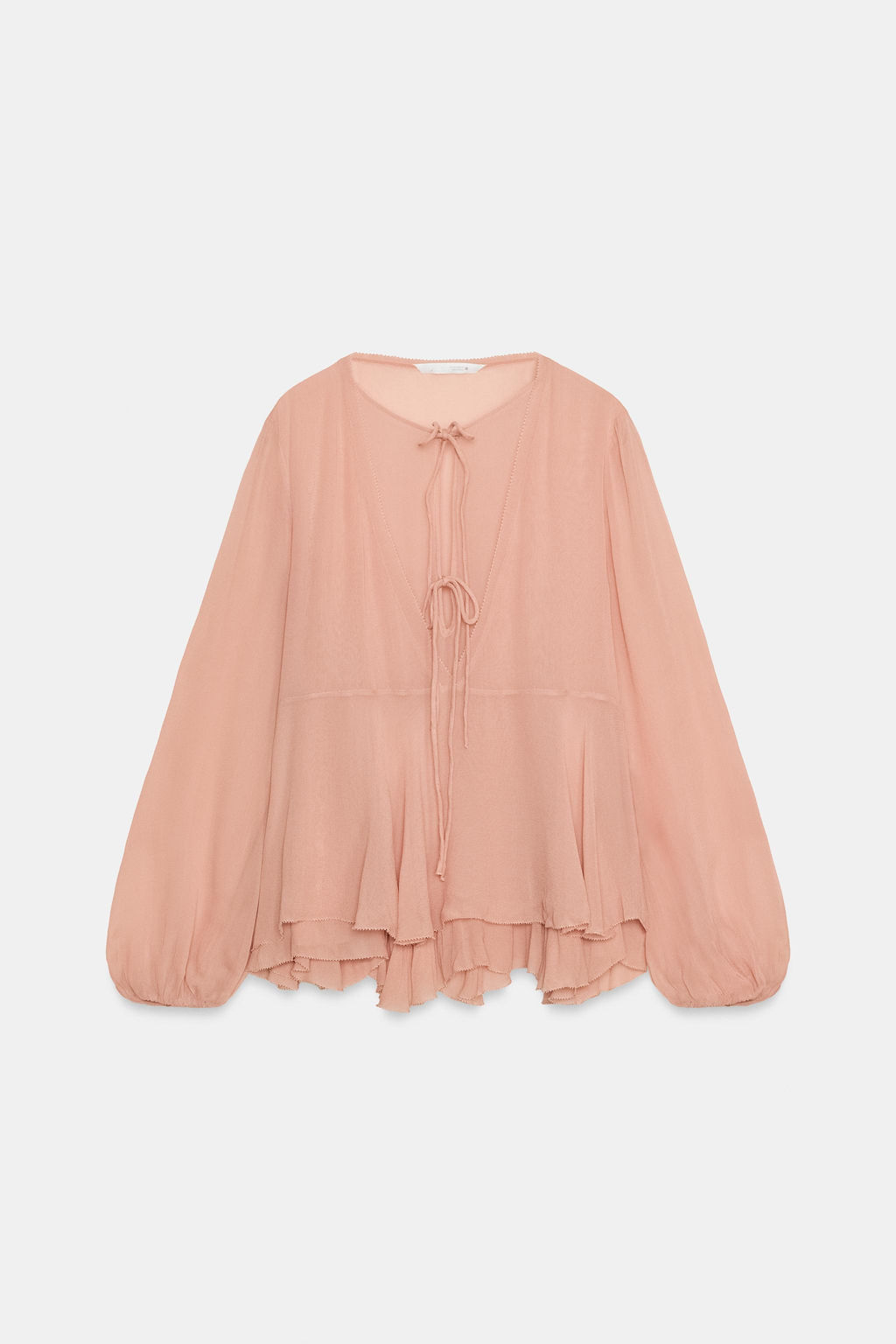 BLUSA VOLANTES ZW COLLECTION / Rosa - Zara фото 7