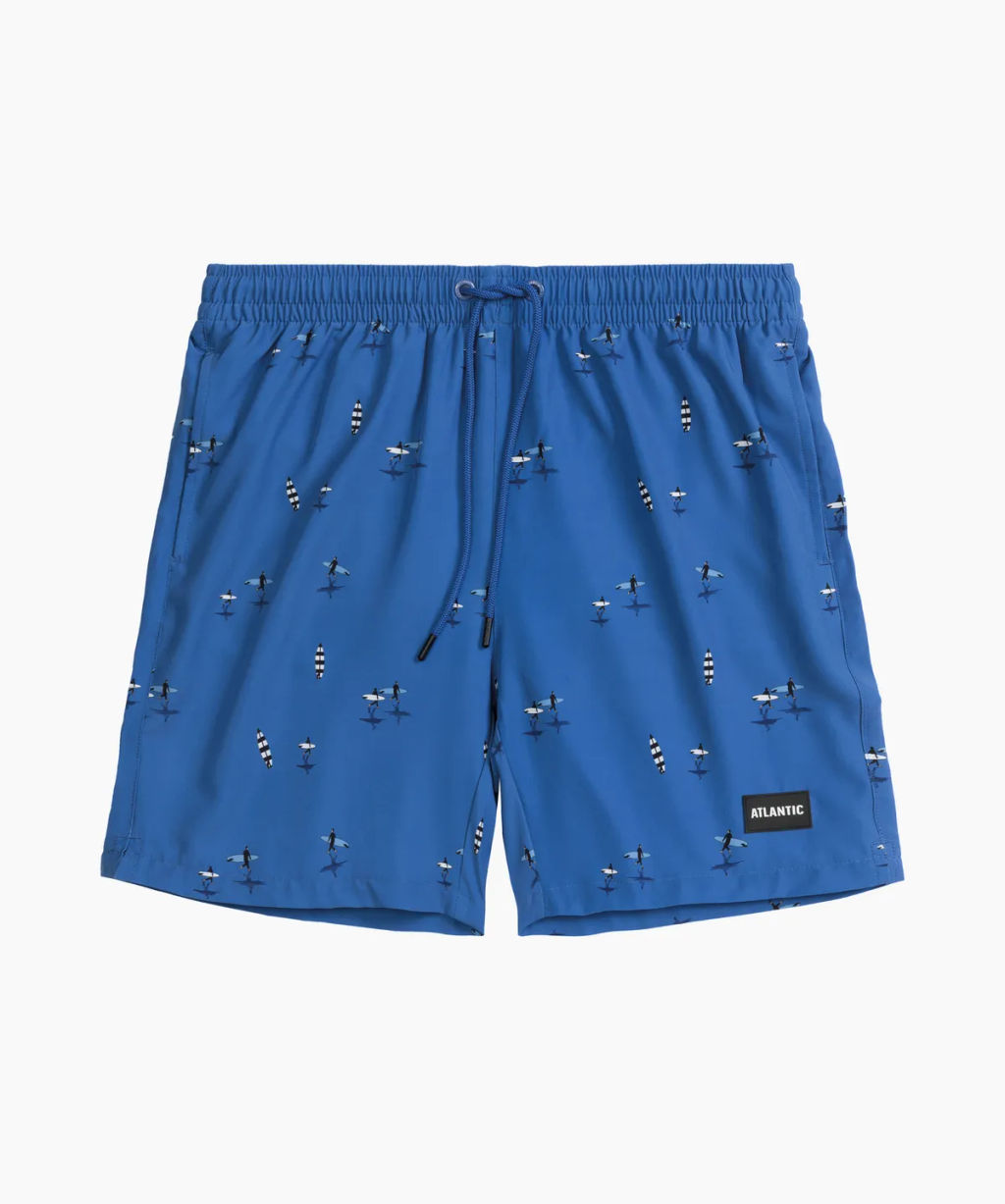 ATLANTIC KMB-224 Шорты мужские пляжные 4Way Stretch Surf голубой  фото 2