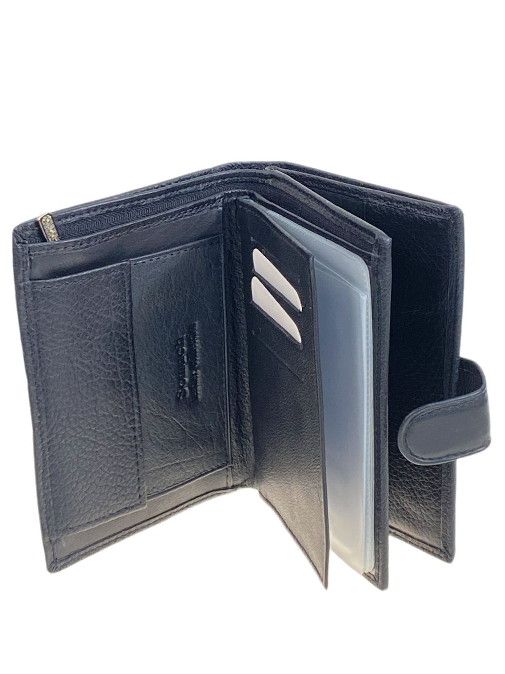 Кошелек-органайзер мужской из натуральной кожи, цвет черный - Greta фото 2