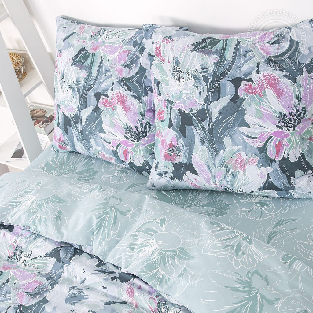 Постельное белье Дивея (поплин DE LUXE) 1,5 сп./Пододеяльник: 1 шт. - 215*145; Простыня: 1 шт. - 215*150; Наволочка: 2 шт. - 70*70; DE LUXE - Артпостель фото 2