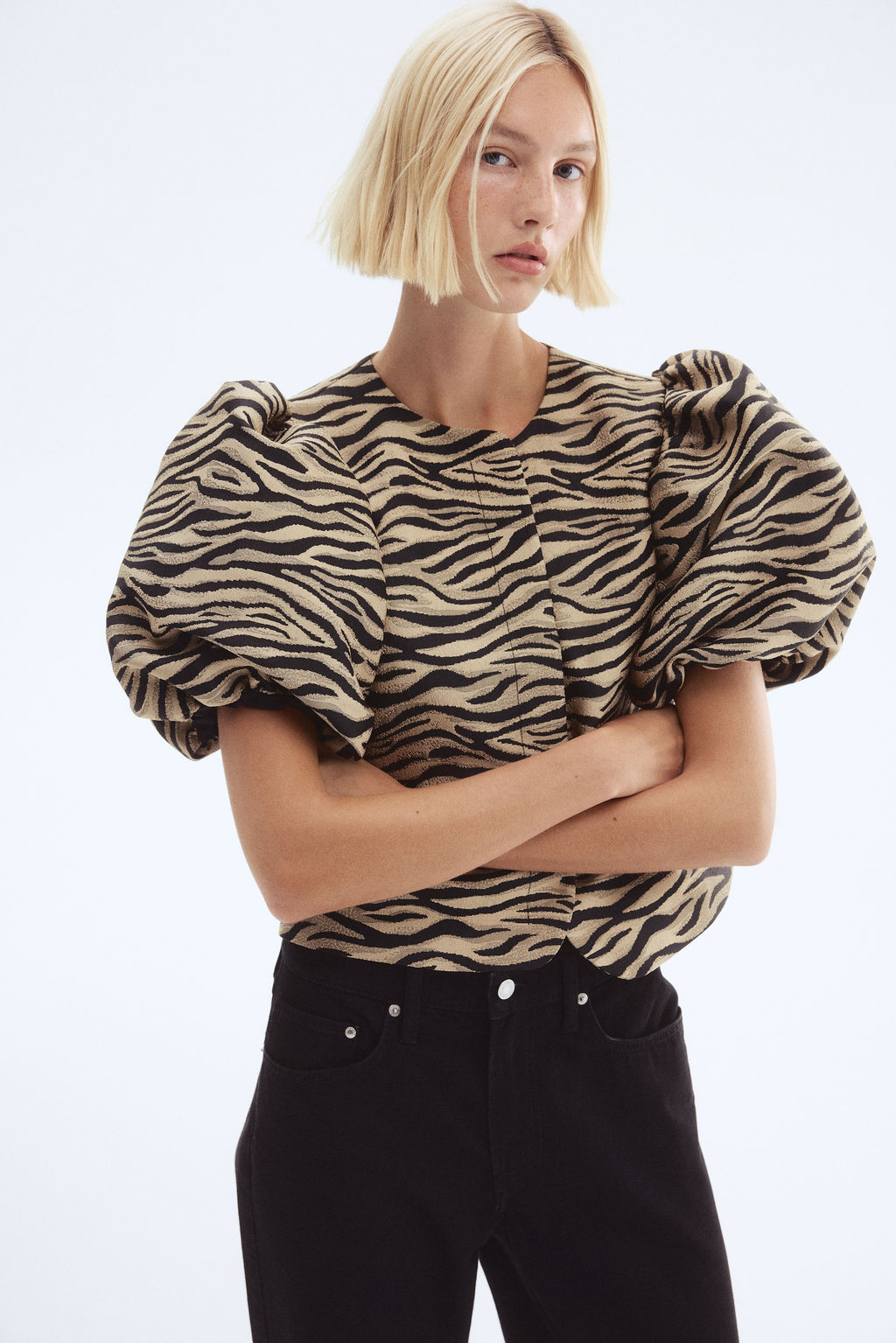 Blusa con mangas globo - H&m фото 9
