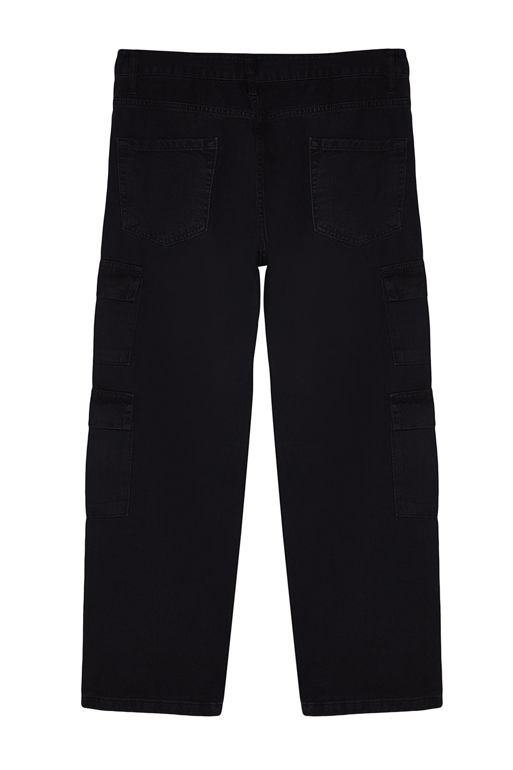 TRENDYOL MAN Siyah %100 Pamuk Genis Kal?p Kargo Cepli Jeans Bol Kot Pantolon TMNAW24JE00026 - Trendyolmilla фото 5
