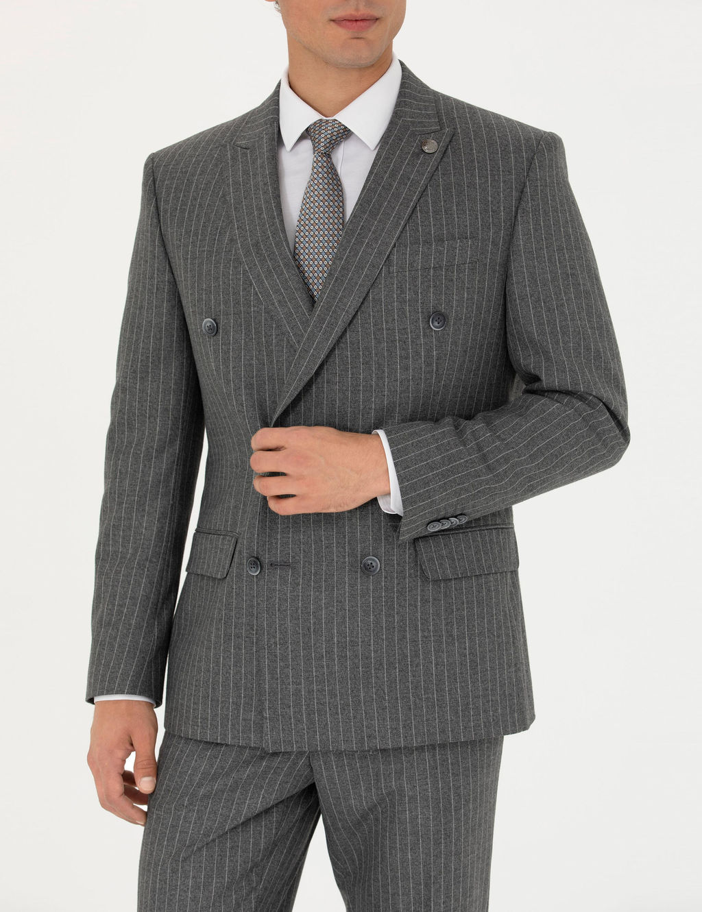Kruvaze _izgili F_me Ekstra Slim Fit Tak_m Elbise
