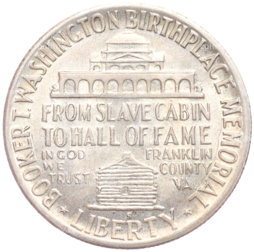 Монета 1/2 доллара (50 центов) 1950 года S США Букер Талиафер Вашингтон