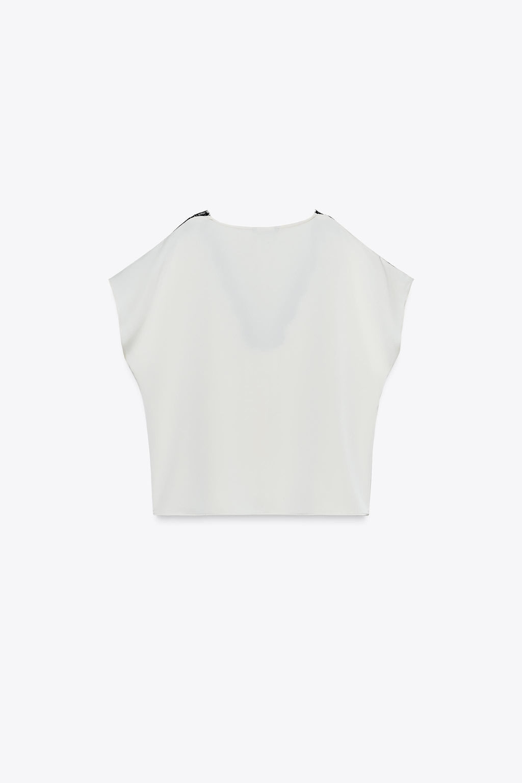 CONTRAST LACE SATIN BLOUSE - Zara фото 9