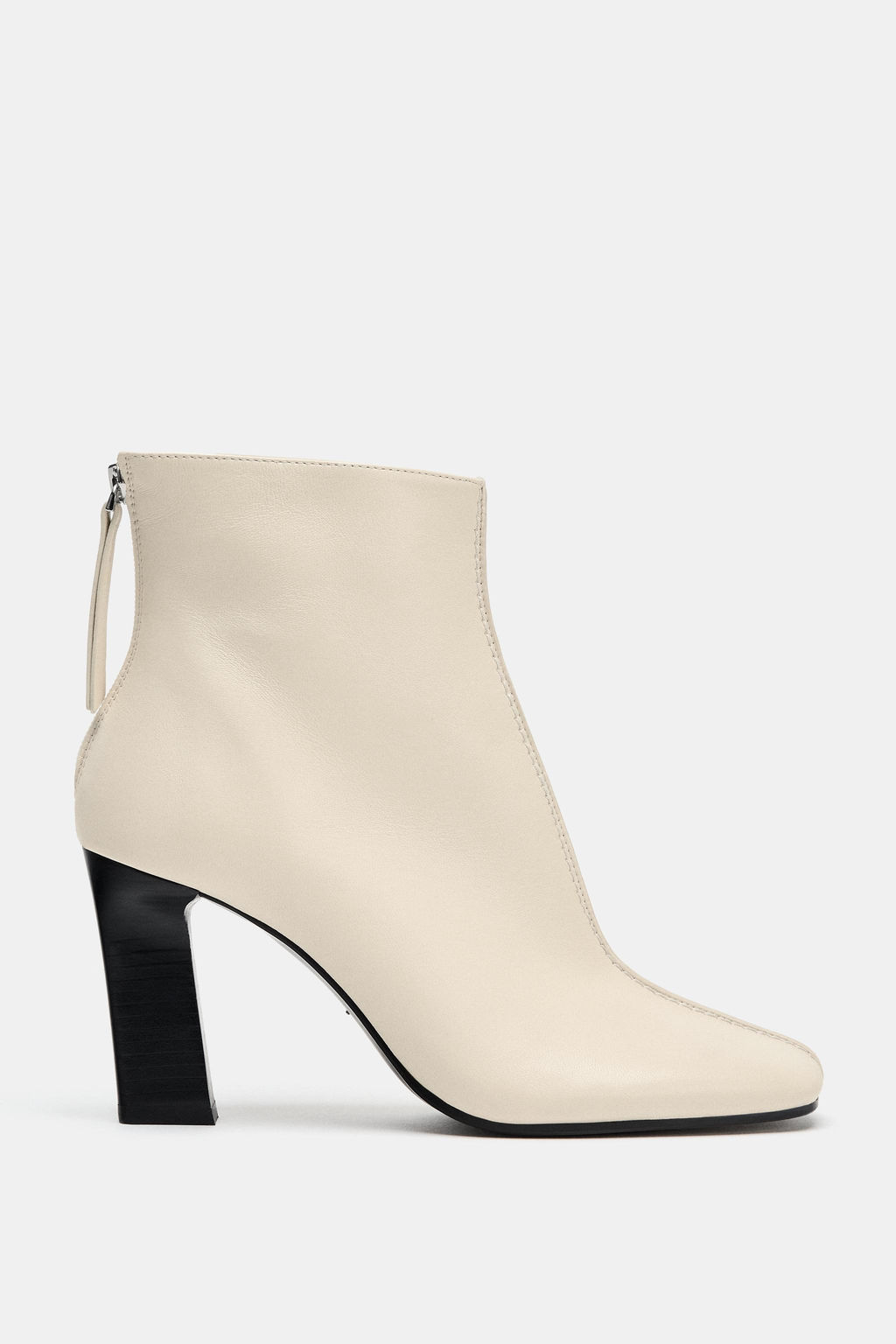 LIMITED EDITION LEATHER HEELED ANKLE BOOTS - Zara фото 7
