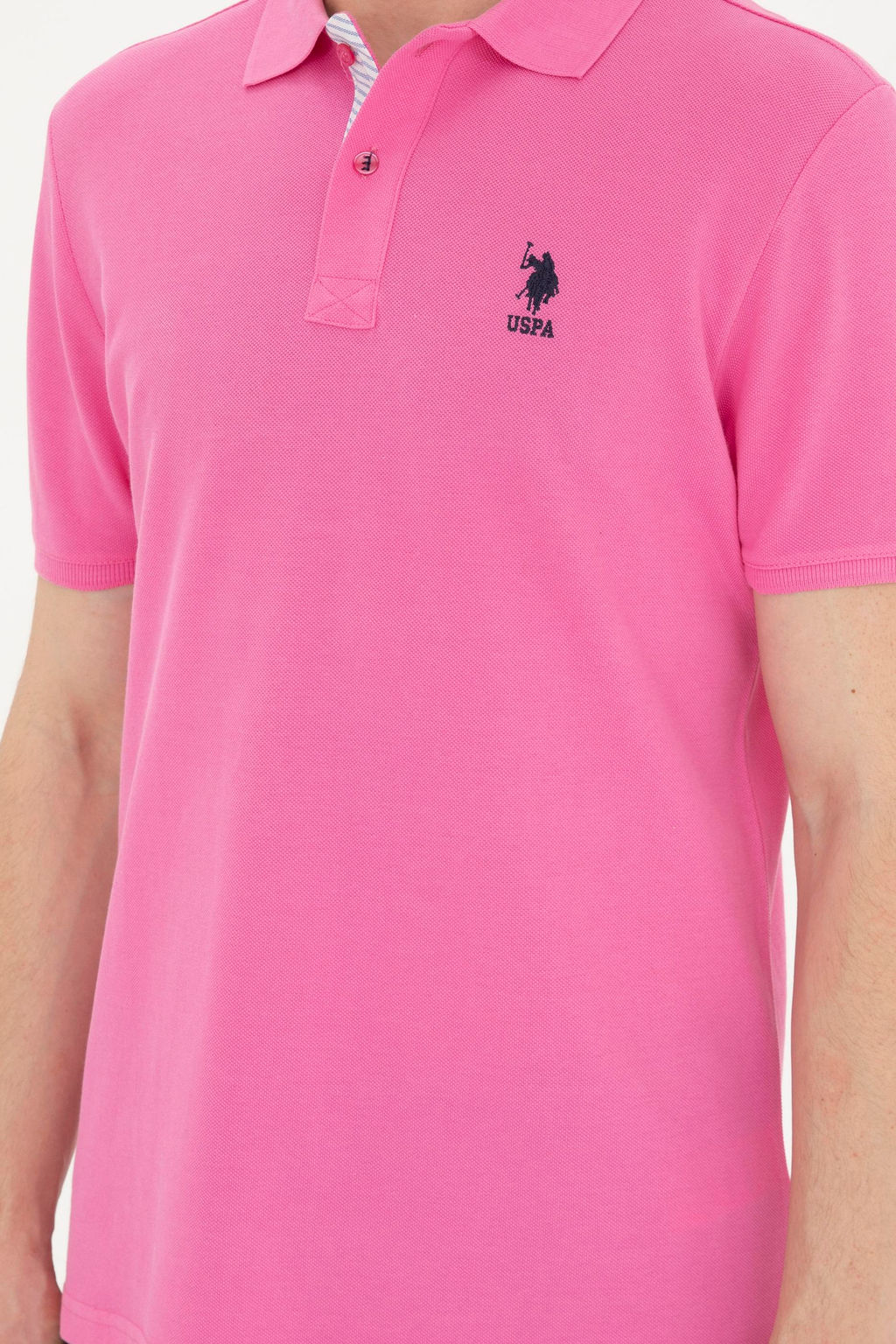 Мужская розовая базовая футболка - U.s. polo assn фото 6
