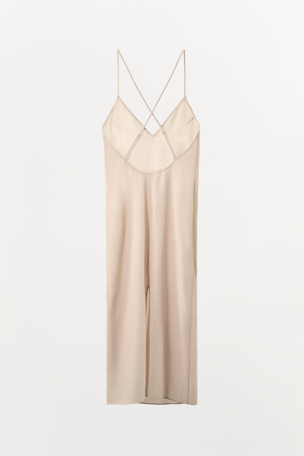 LONG SLIP DRESS WITH MULTI-POSITION STRAPS - Zara фото 14