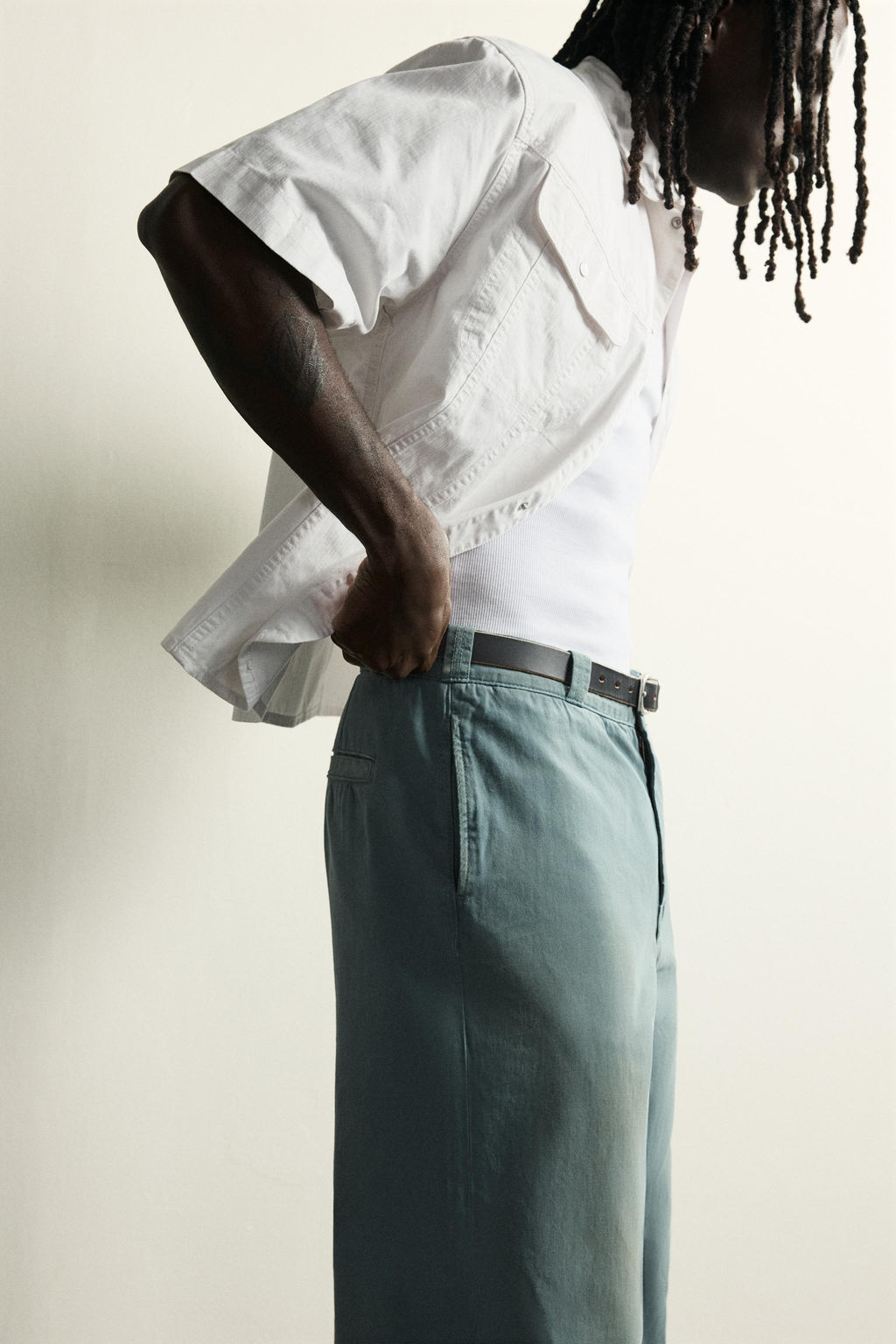 PANTAL?N CHINO DENIM / Verde - Zara фото 6