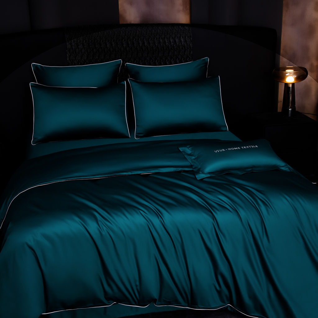 Комплект постельного белья Однотонный Сатин Премиум на резинке OCPR007 180*200*30;160*200*30;140*200*30 Евро 4 Наволочки