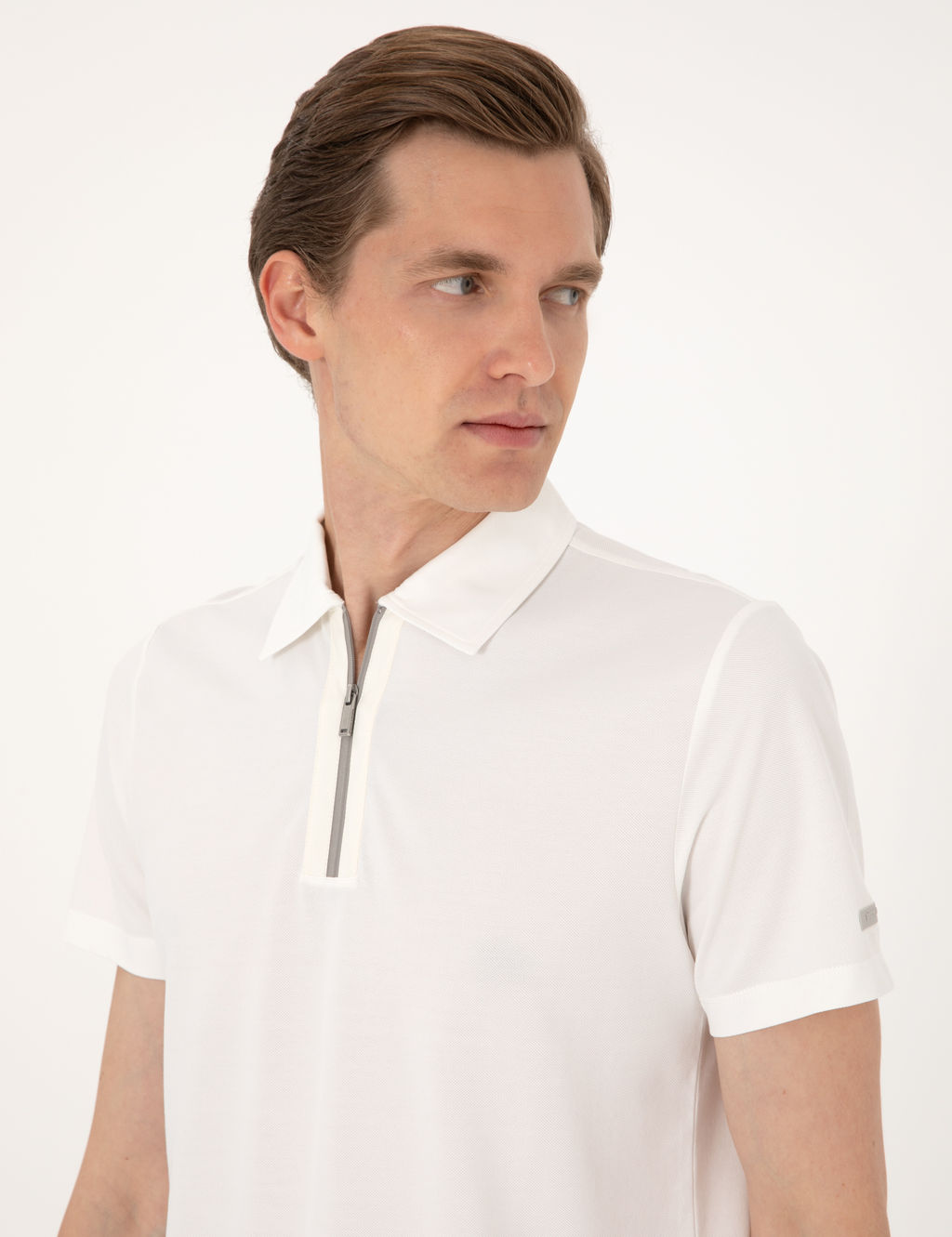 Ekru Ultralight Kuma_ Slim Fit Polo Yaka Ti__rt