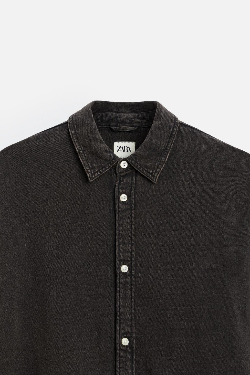 FADED DENIM SHIRT - Zara фото 8