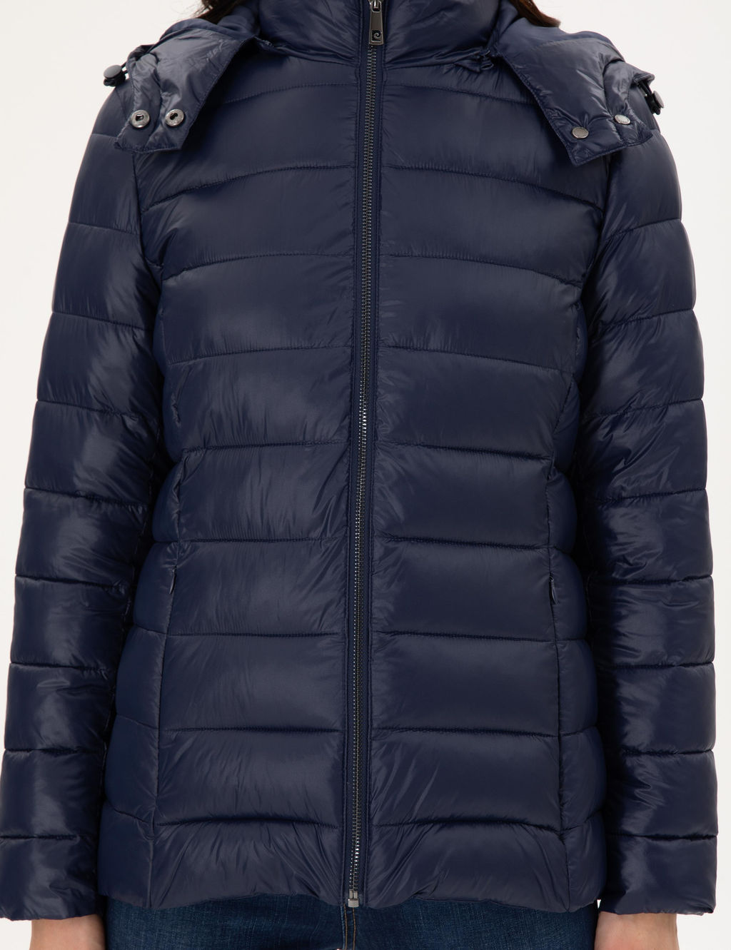 Lacivert Kap__onlu Kapitone Mont