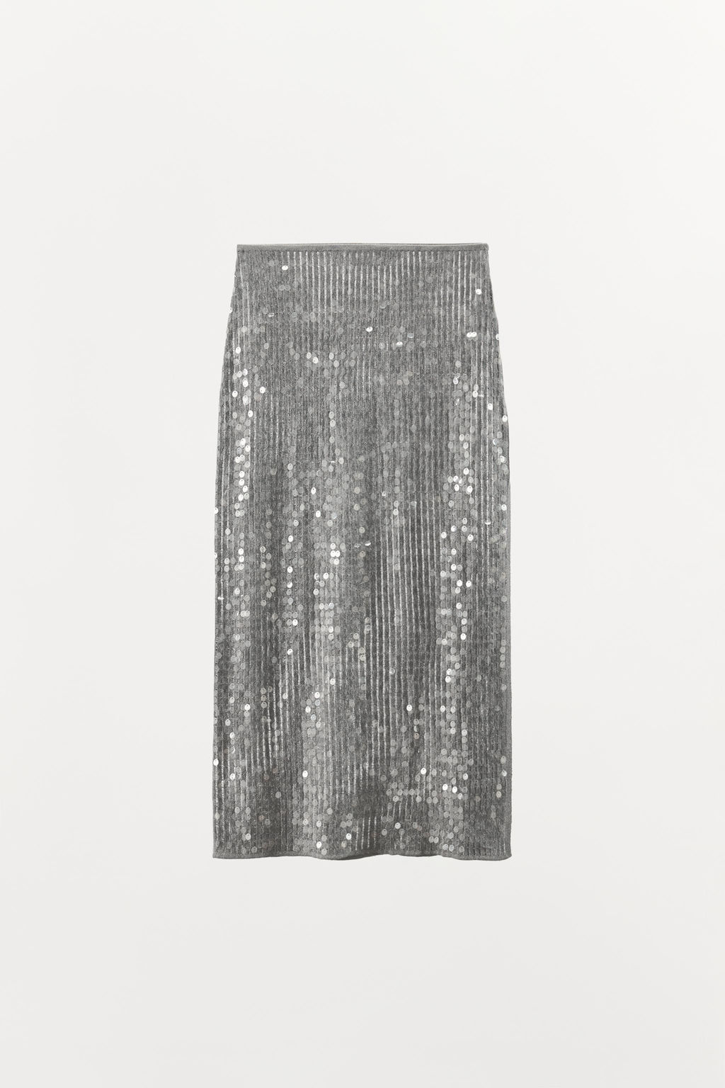 FALDA MIDI LENTEJUELAS ABERTURA / Gris vigor? - Zara фото 6