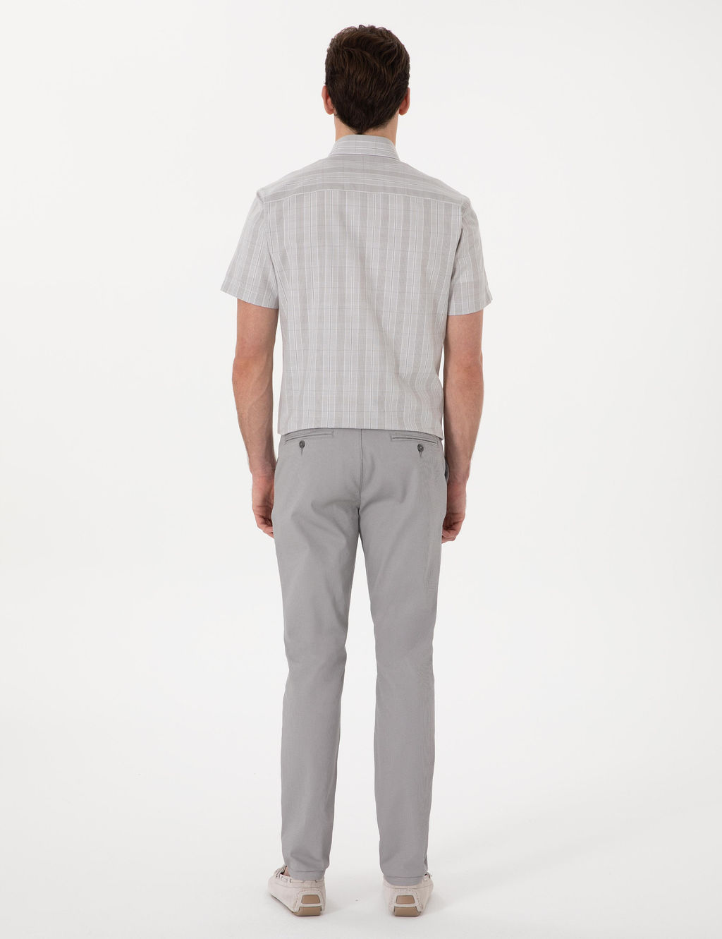 Gri Slim Fit Kanvas Pantolon - Pierre cardin фото 4