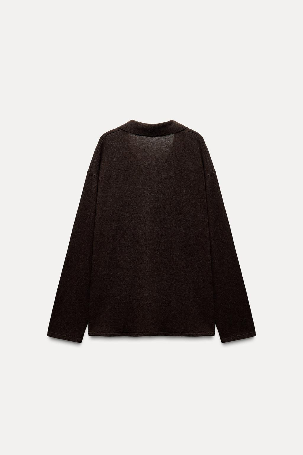 100% WOOL OVERSIZE CARDIGAN - Zara фото 6