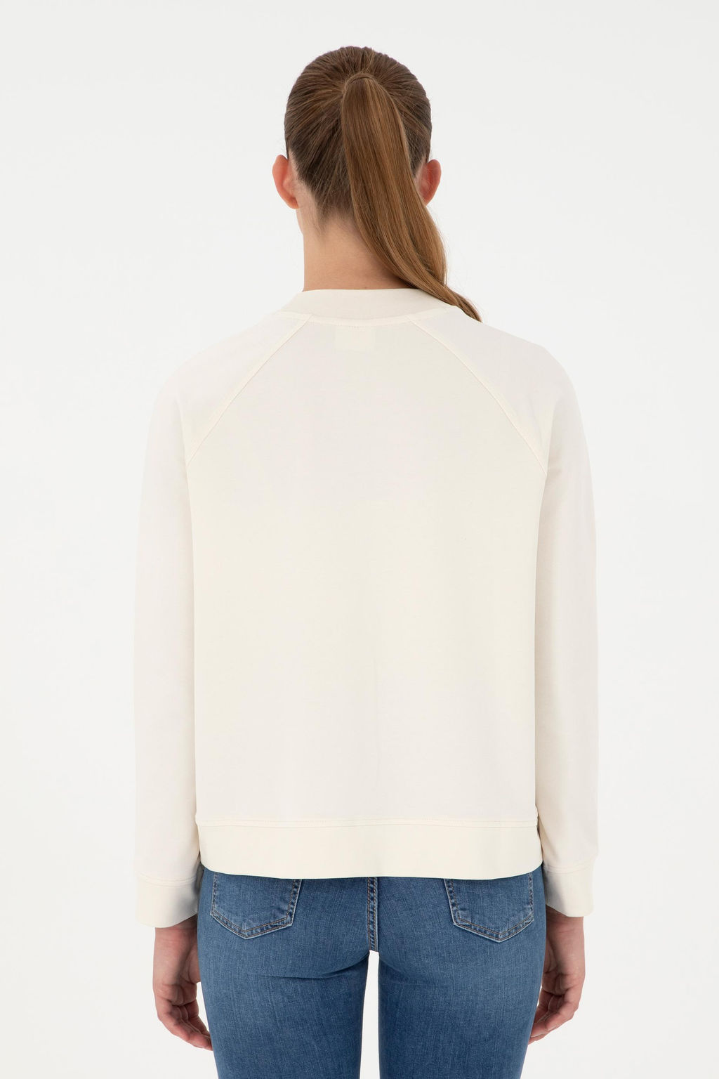 Женский кремовый свитшот Неожиданная скидка в корзине - U.s. polo assn фото 5