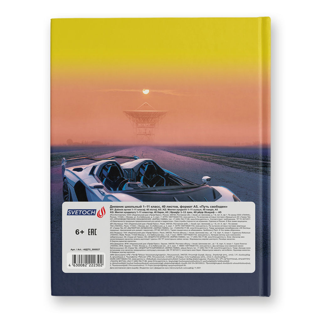 Светоч Дневник школьный 1-11 класс, глянцевая ламинация , A5+ 40 л. 12 шт. твердый переплет 60 г/кв.м Путь свободен 40ДТ5_000027  фото 3