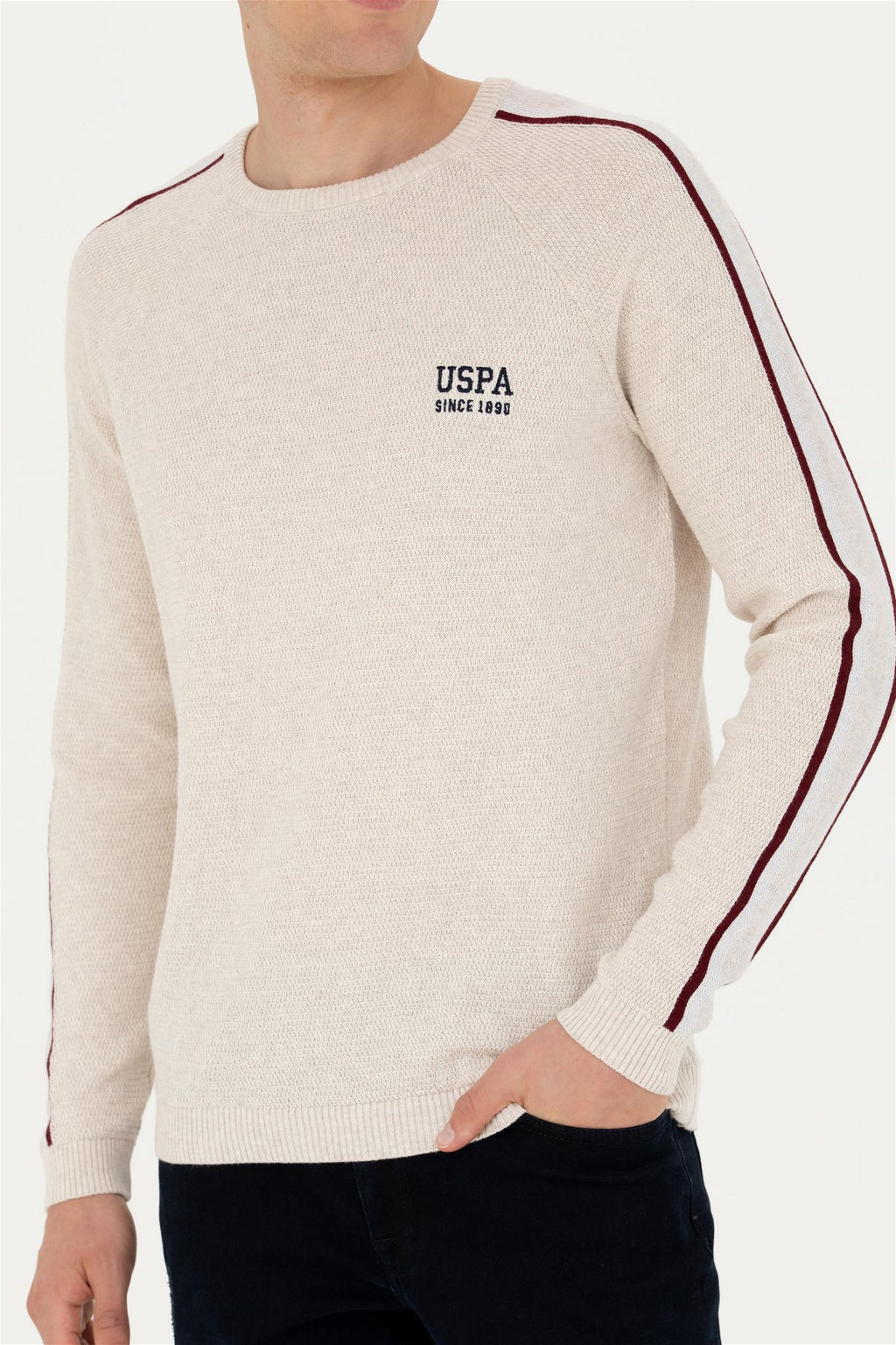 Мужской свитер из каменного меланжа - U.s. polo assn фото 13