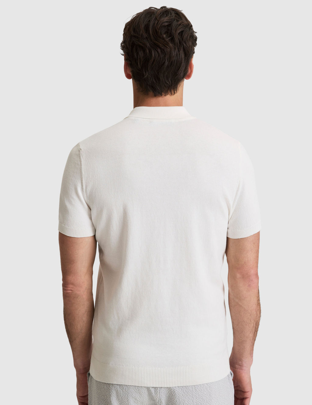 Ekru Slim Fit %100 Pamuk D__meli Polo Yaka Triko Ti__rt