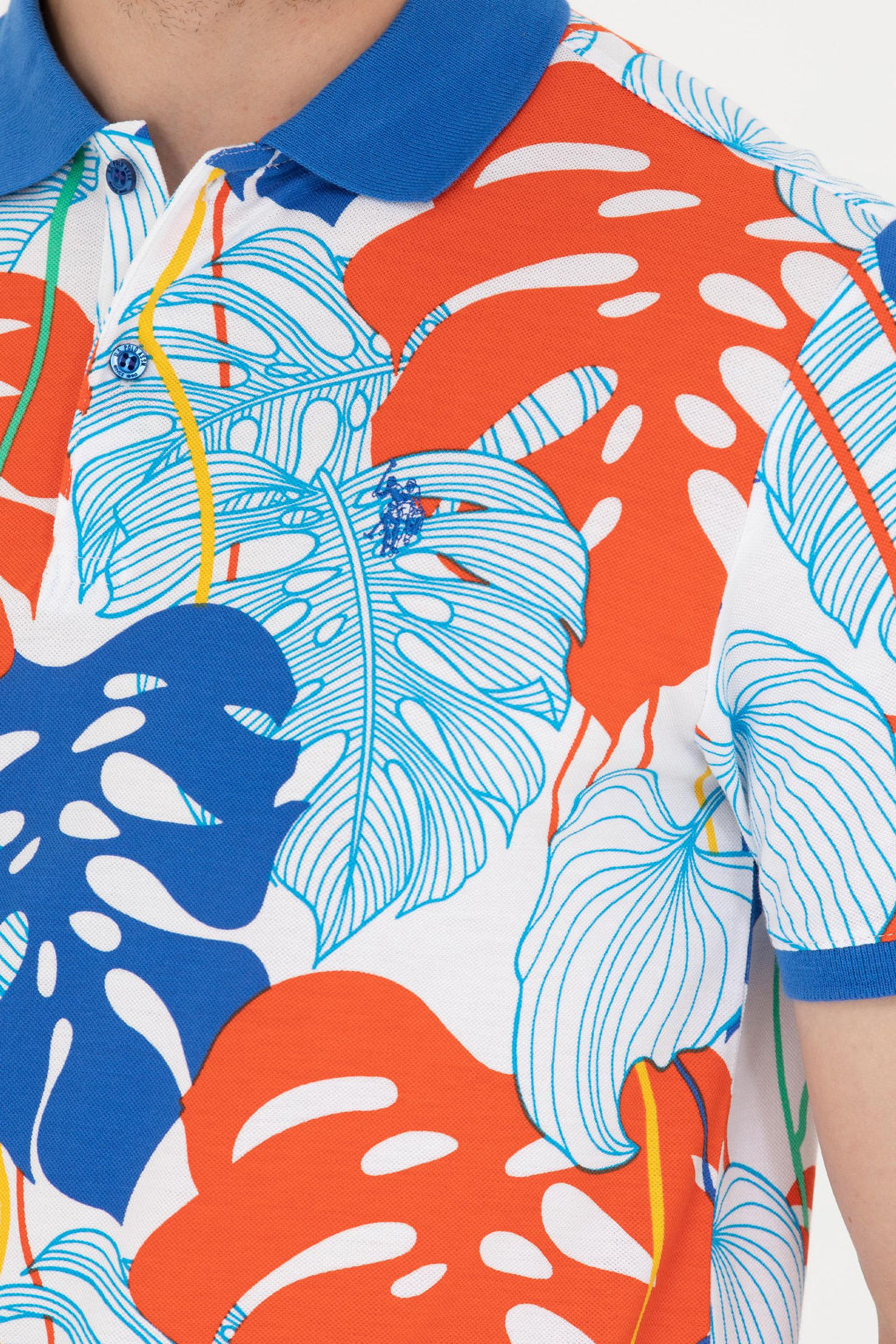 U. S. Polo Assn Мужская белая футболка с воротником-поло - U.s. polo assn фото 7