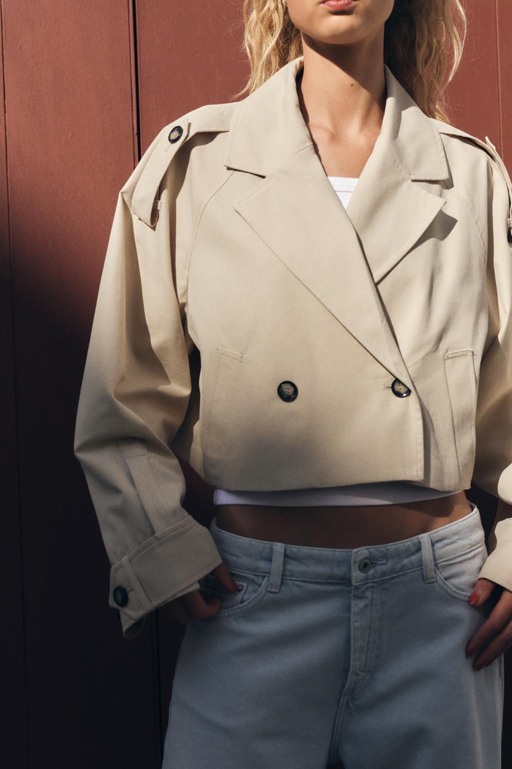 SHORT DOUBLE-BREASTED TRENCH COAT - Zara фото 2