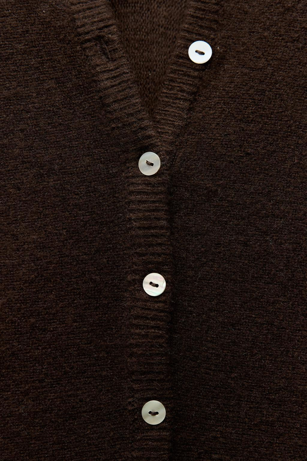 FITTED KNIT CARDIGAN - Zara фото 6