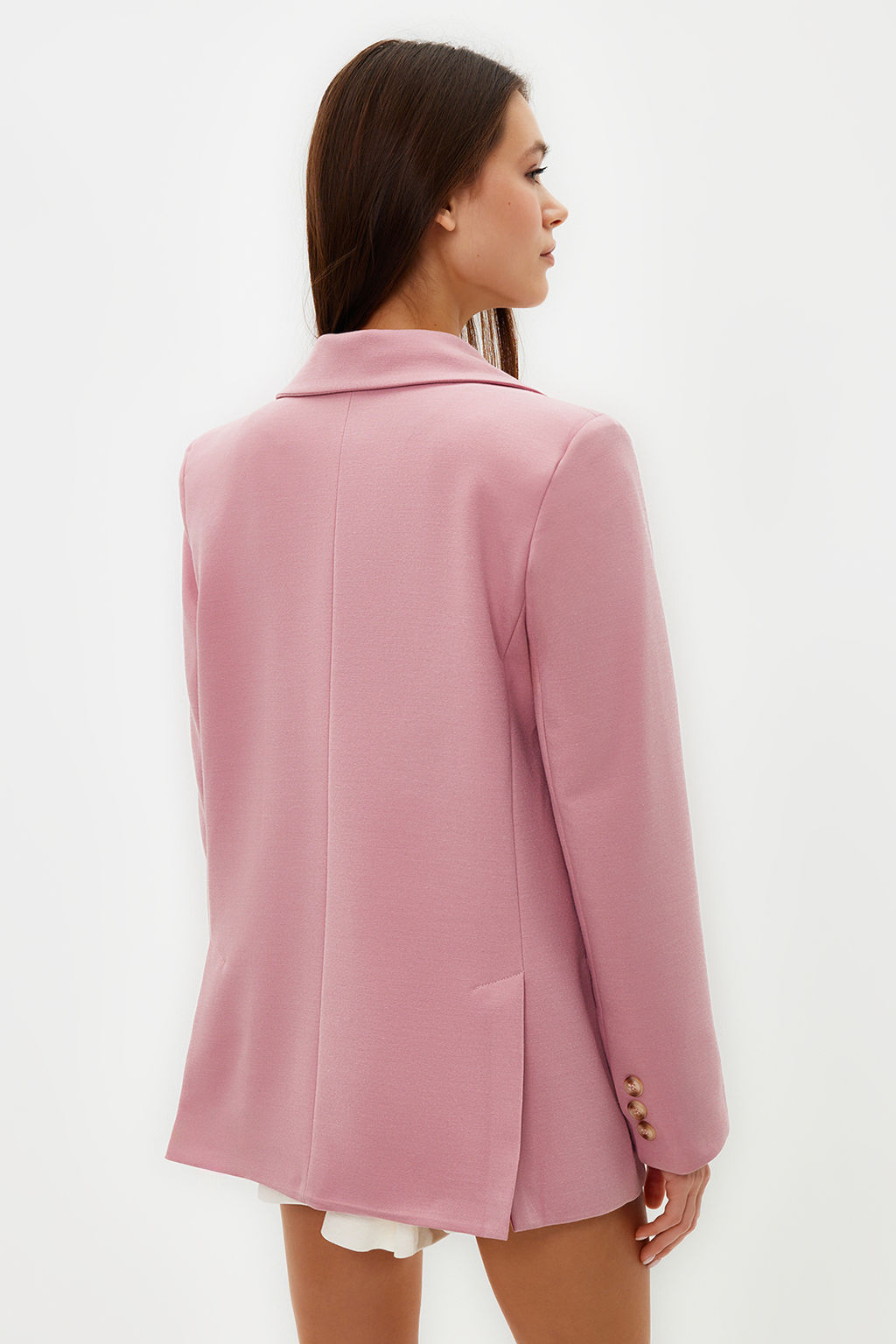 Limited Edition Pembe Regular Astarl? Dokuma Blazer Ceket TWOAW23BC00132