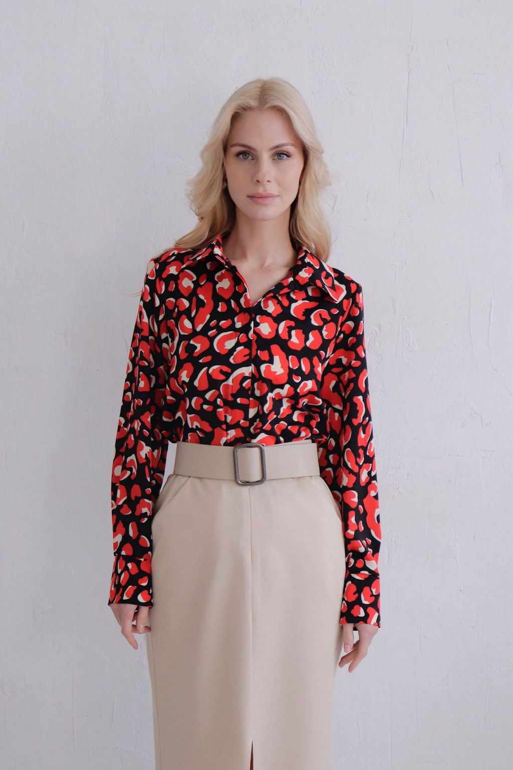 11538 Рубашка с супатной застёжкой красно-чёрная - Martichelli фото 3