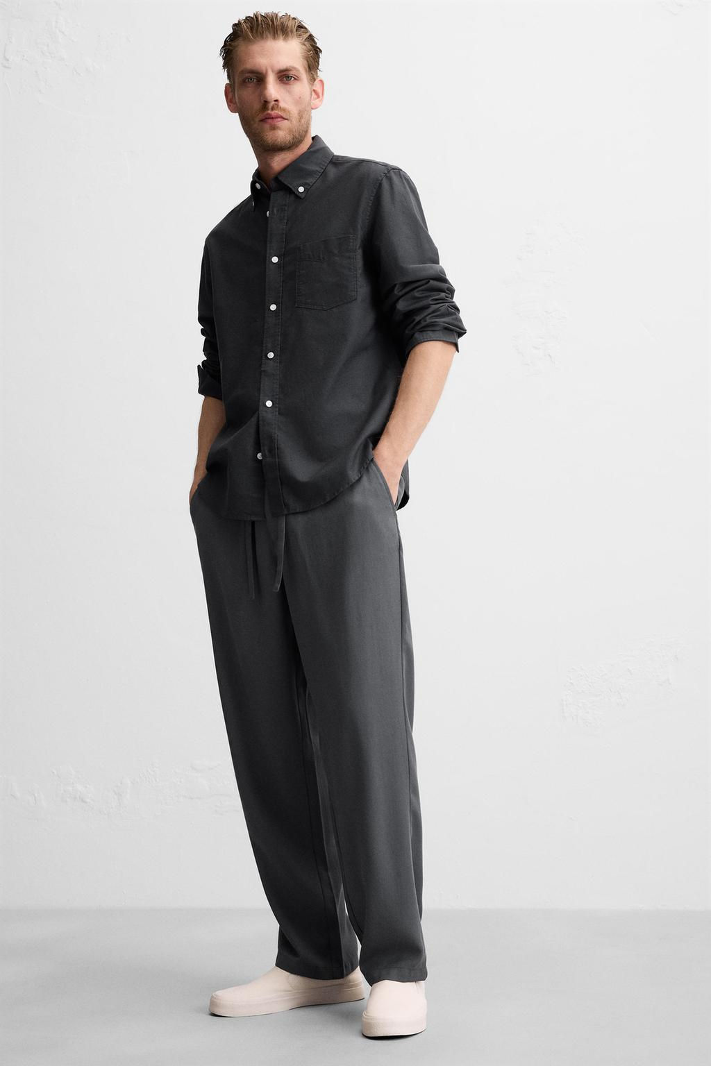 LYOCELL JOGGER WAIST TROUSERS - Zara фото 54