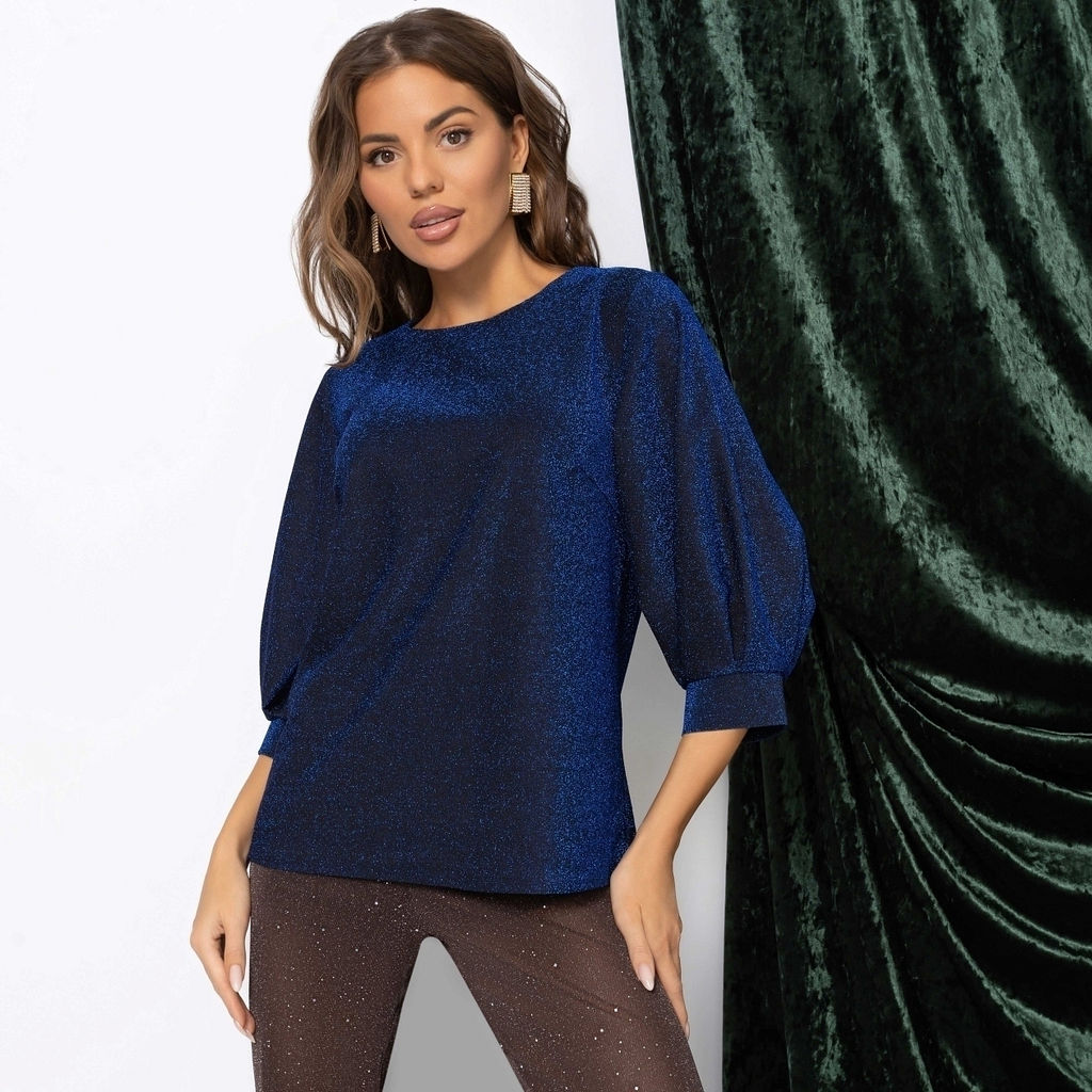 Блуза нарядная с блеском, Предвкушение встречи (сияние)