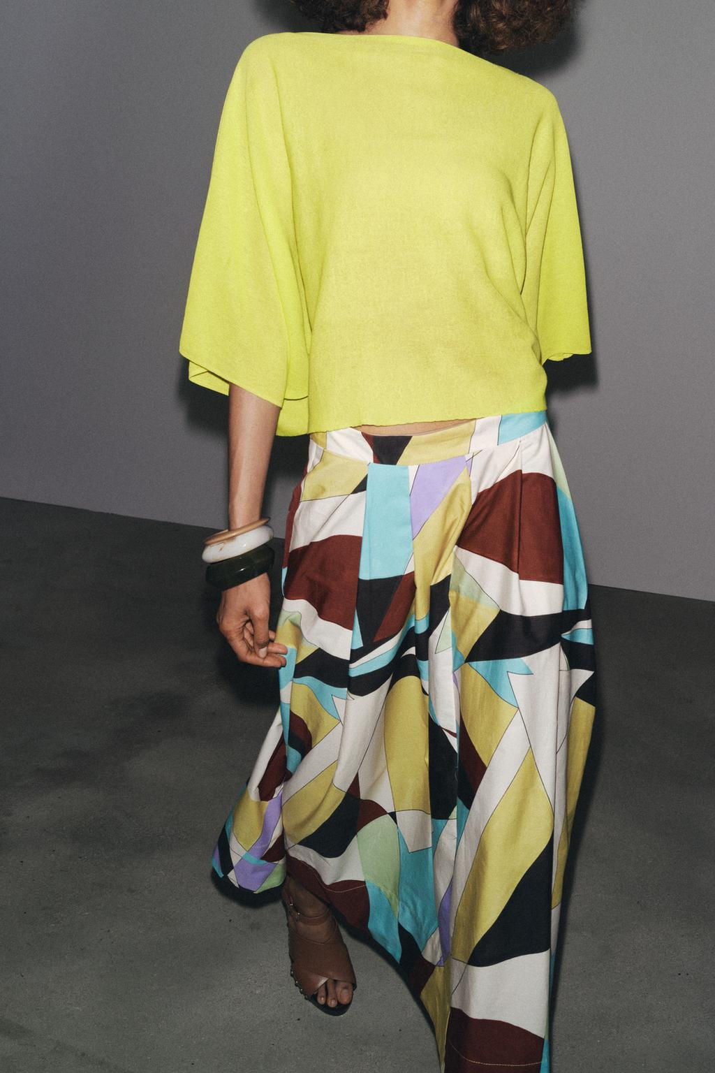 ZW COLLECTION PRINTED MIDI SKIRT - Zara фото 4