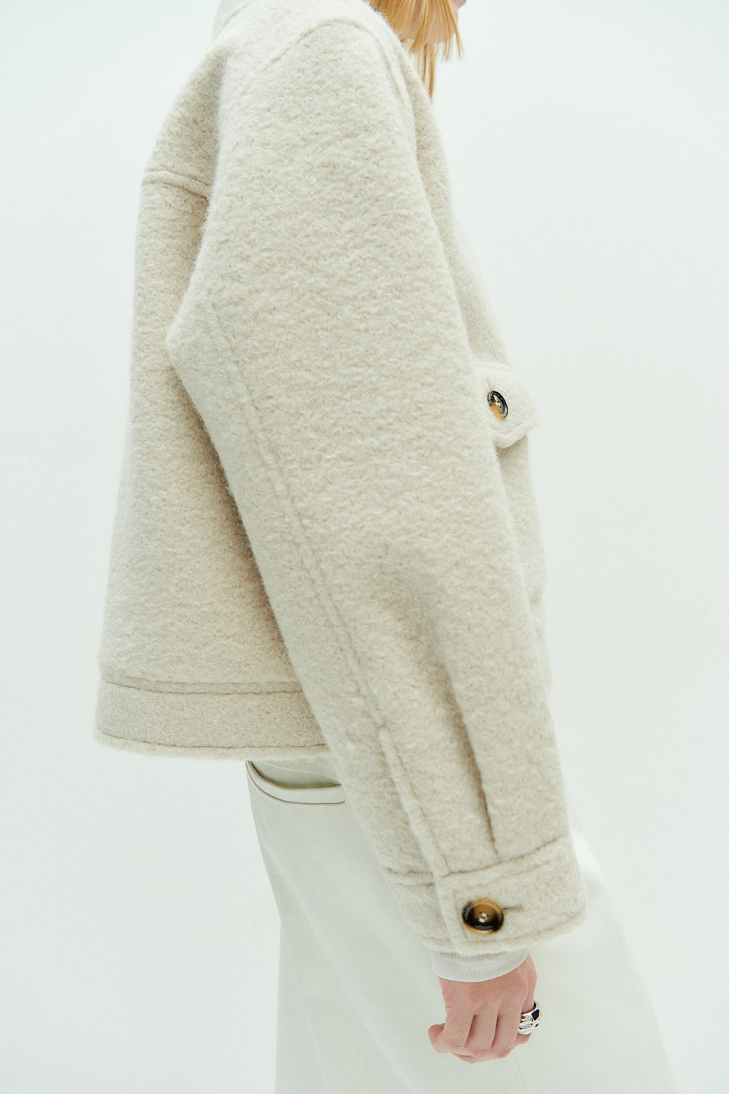 Cazadora de sarga con cuello efecto pelo - H&m фото 5