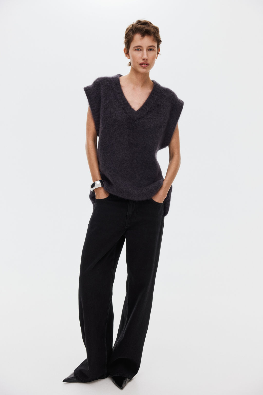 Su?ter sin mangas en mezcla de mohair - H&m фото 4
