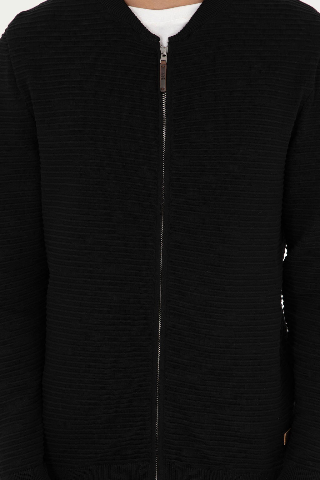 Мужской черный трикотажный кардиган - U.s. polo assn фото 6