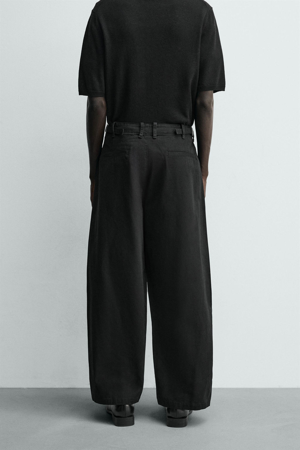 WIDE-LEG PLEATED TROUSERS - Zara фото 13