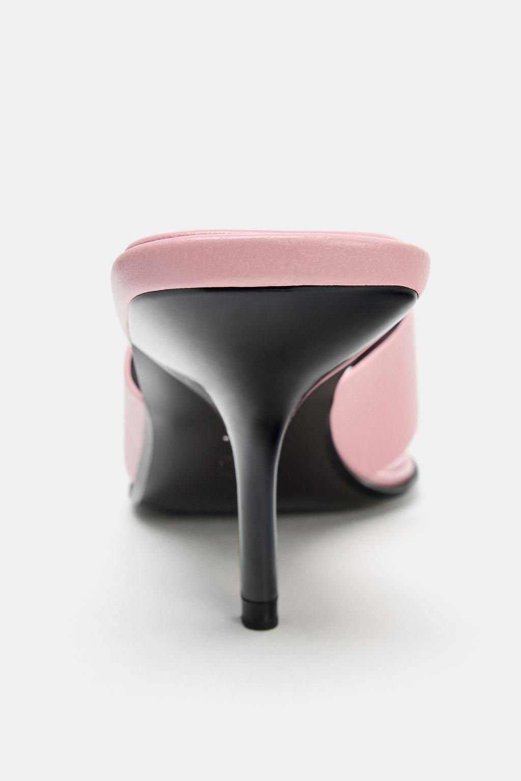 LIMITED EDITION LEATHER HIGH-HEEL SANDALS - Zara фото 6