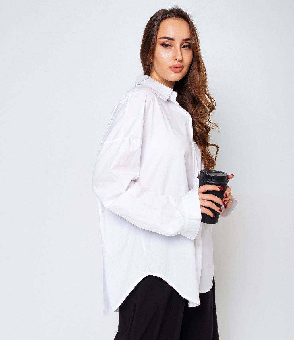 Рубашка #КТ3160 (7), белый - Dommod фото 3