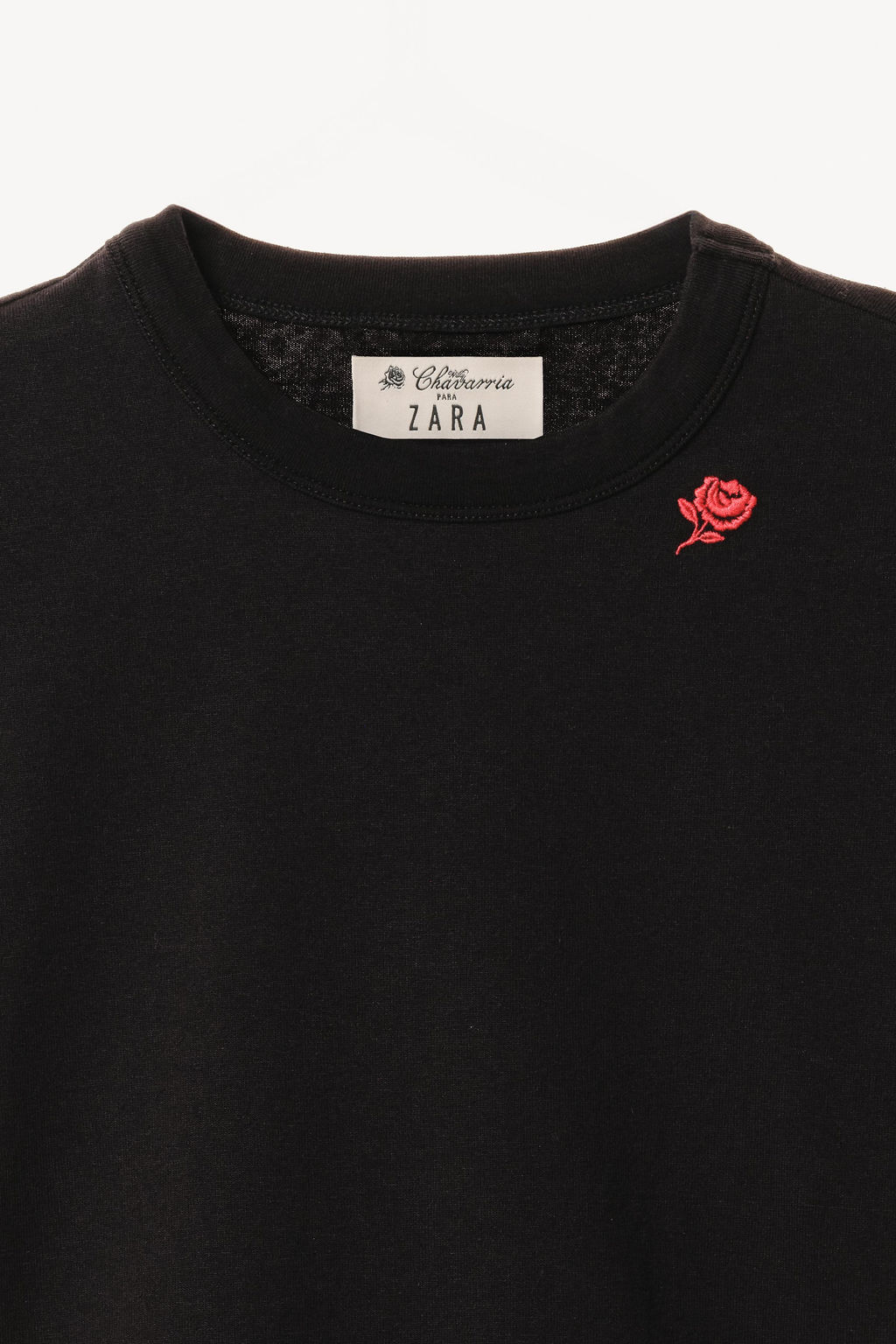 BODY MANGA CORTA BORDADO WILLY CHAVARRIA X ZARA / Negro  фото 3