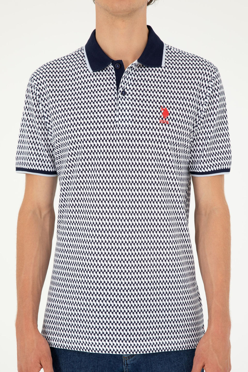 Футболка U.S. Polo Assn темно-синяя хлопок  фото 13