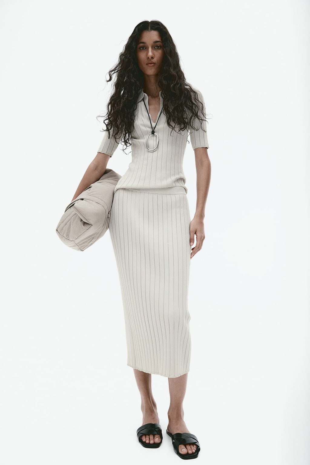 Falda en punto de canale - H&m фото 2