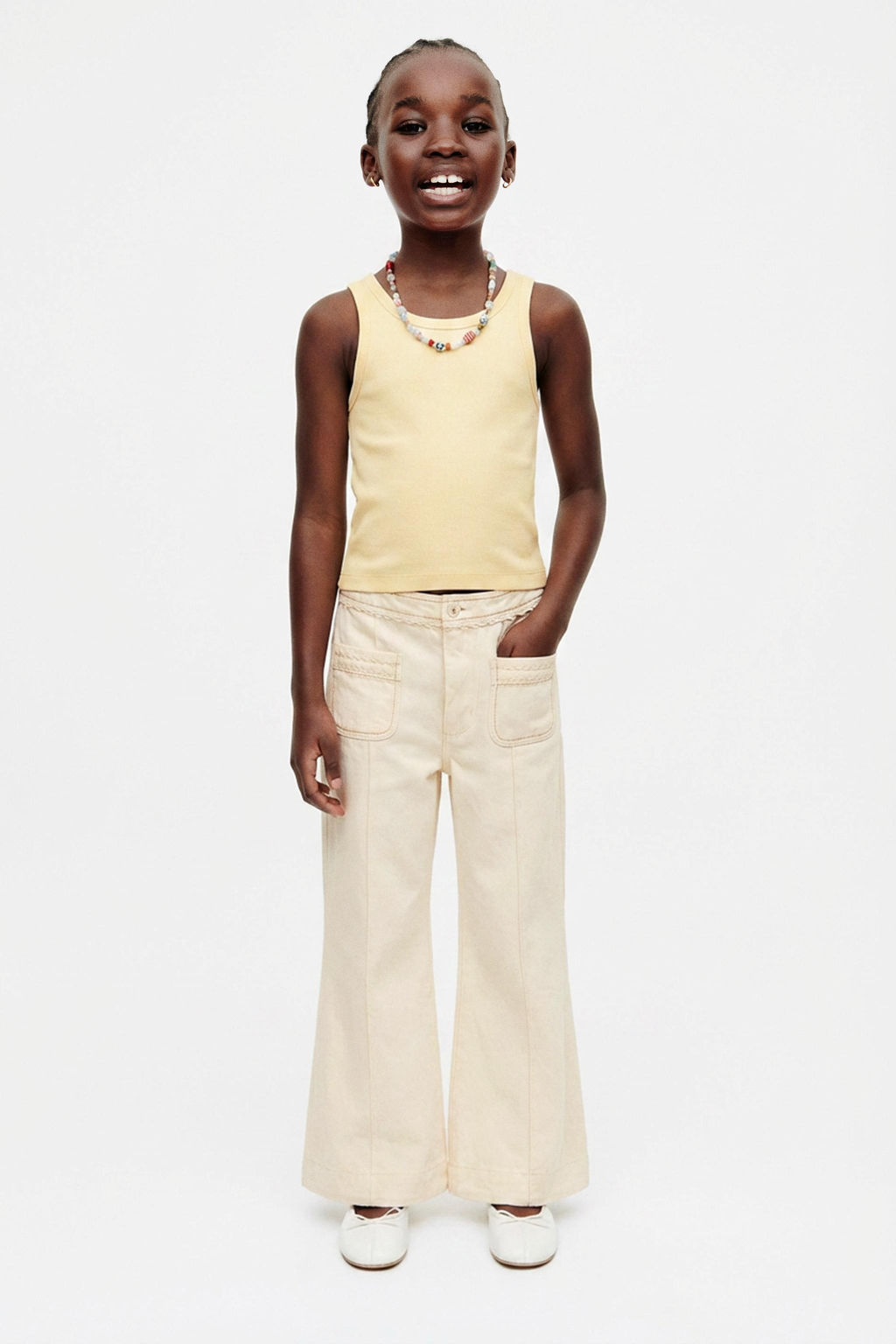 PANTAL?N FLARE PESPUNTES LIMITED EDITION / Crudo claro - Zara фото 11