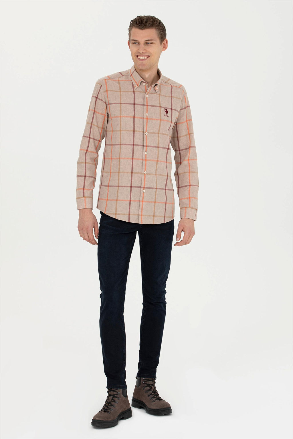Мужская рубашка с длинным рукавом Stone - U.s. polo assn фото 11